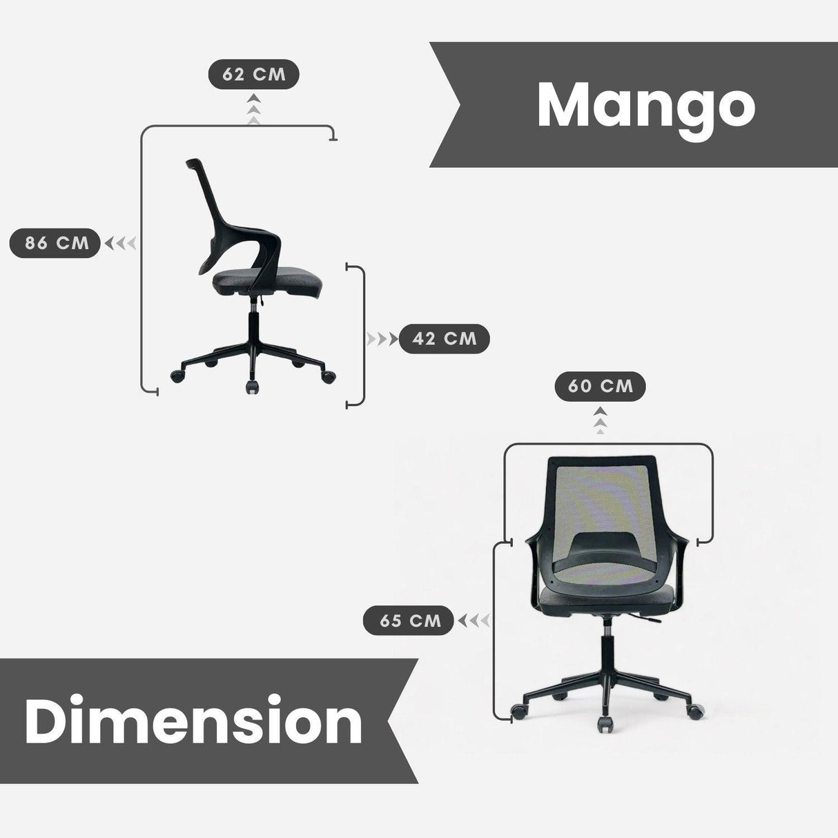 Scaun pentru Copii Mango, Net, 60 x 86 x 62 cm