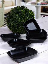 Set 2 Platouri Bellini Nero, Negru mat, 13 x 10 x 3 cm cm