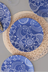 Set 6 Farfurii Bluebell, Ceramica, Albastru, 26 cm