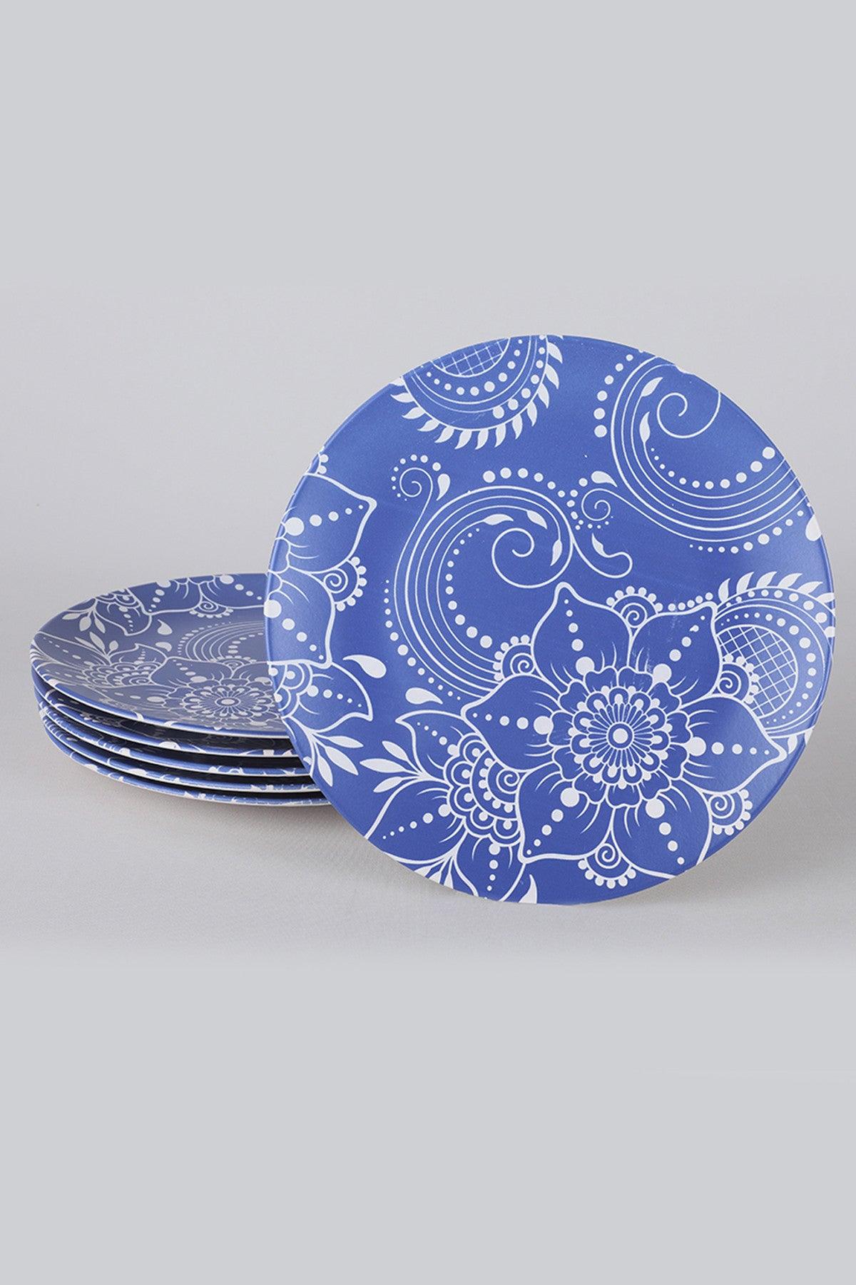 Set 6 Farfurii Bluebell, Ceramica, Albastru, 26 cm