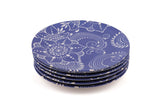 Set 6 Farfurii Bluebell, Ceramica, Albastru, 26 cm