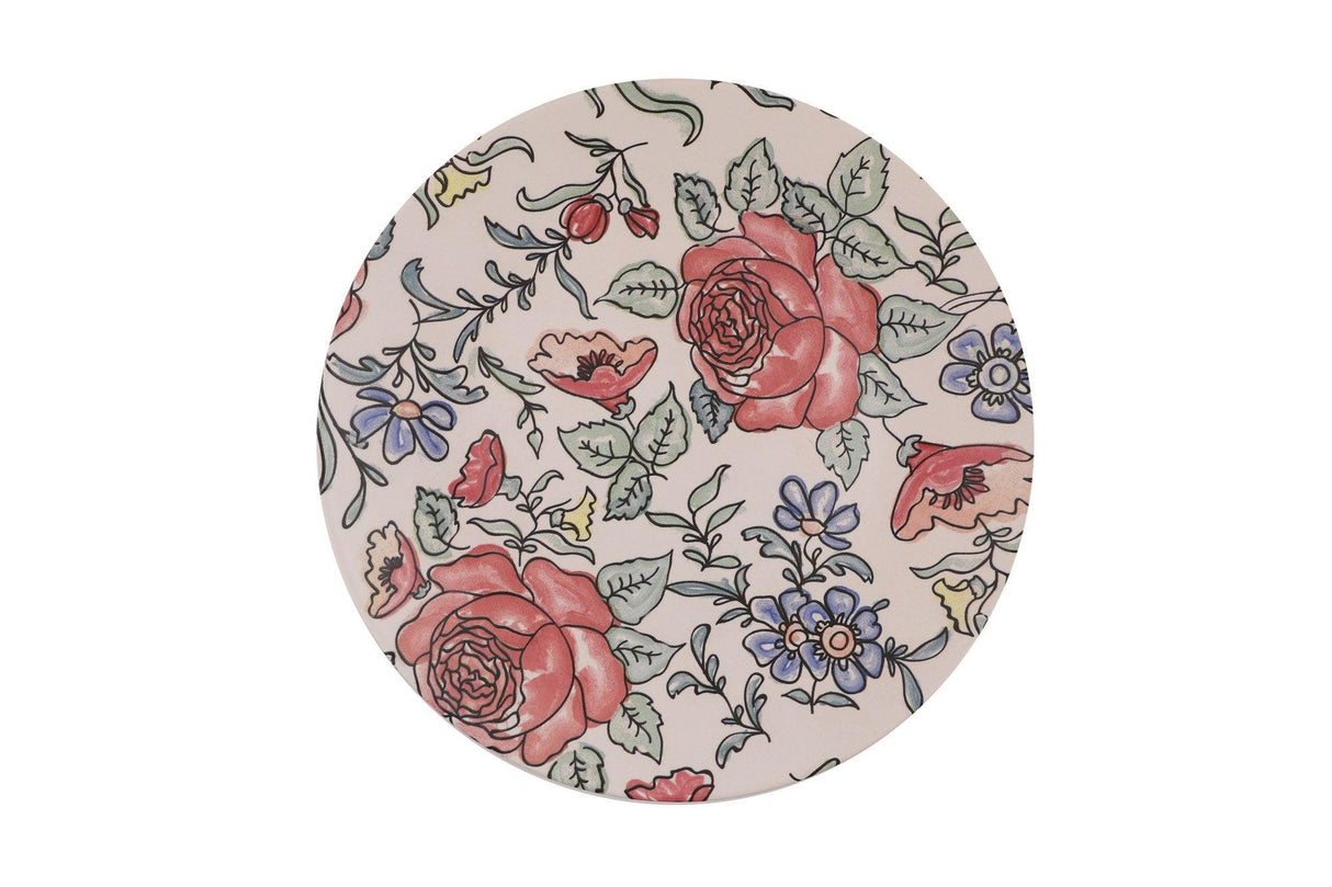 Set 6 Farfurii Flora, Ceramica, Multicolor, 25 cm