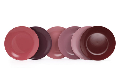 Set 6 Farfurii Uni Berry, Ceramica, Multicolor, 25 cm