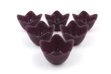 Set boluri ceramice Purple Lily Cookie 12 Cm 6 Pieces, Violet, 12x7.5x7.5 cm