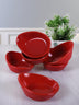 Set farfurii cu sos Sauce Plate Set Mini Gondola Red Snack / Sauce 8 Cm 6 Pieces, Roșu, 17x9x12 cm