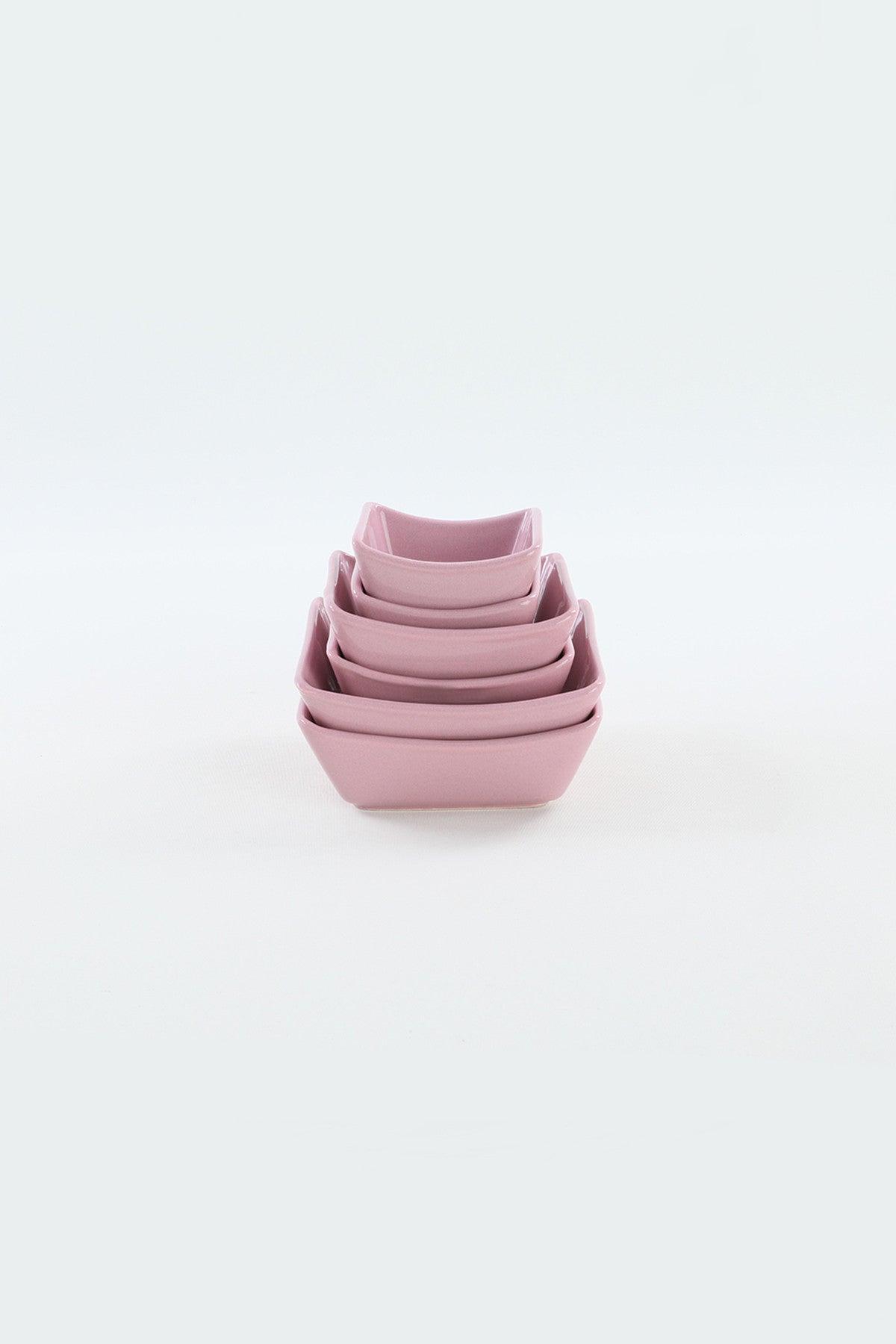 Set farfurii cu sos Sauce Plate Set Violet Sandal Snack / Sauce Bowl 8/10/12 Cm 6 Pieces, Roșu, 20x20x20 cm