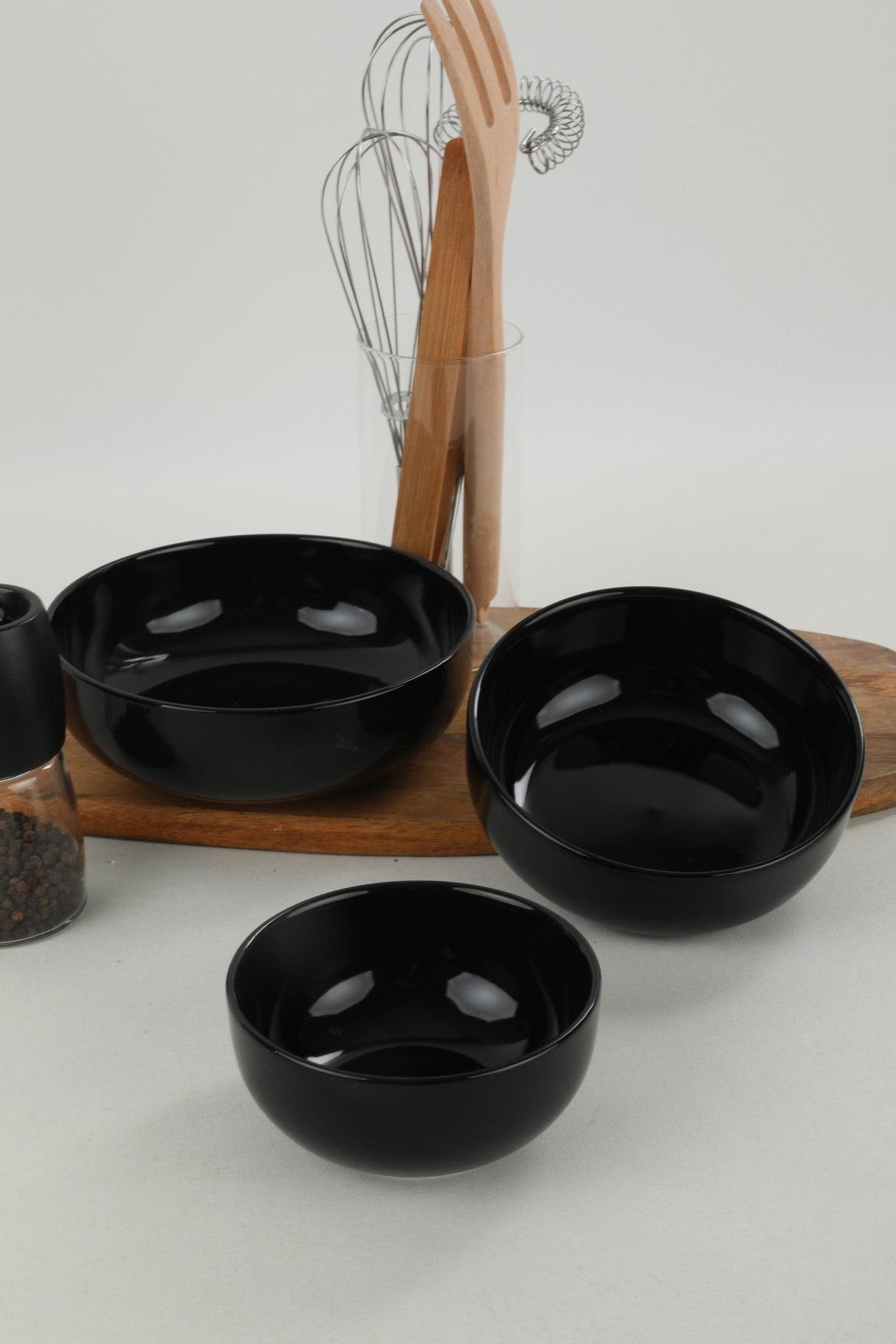 Set boluri, Negru, 22x19x22 cm