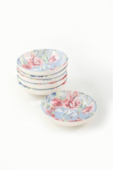 Set boluri Rose Blue Ring Snack / Sauce 13 Cm 6 Pieces, Albastru, 22x19x22 cm