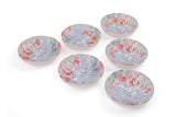 Set boluri Rose Blue Ring Snack / Sauce 13 Cm 6 Pieces, Albastru, 22x19x22 cm