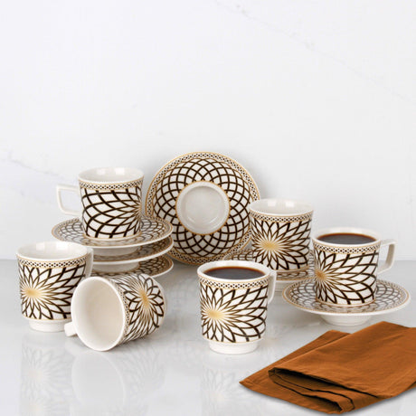 Set cești de cafea, Albastru, 35x7x32 cm