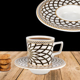 Set cești de cafea, Albastru, 35x7x32 cm