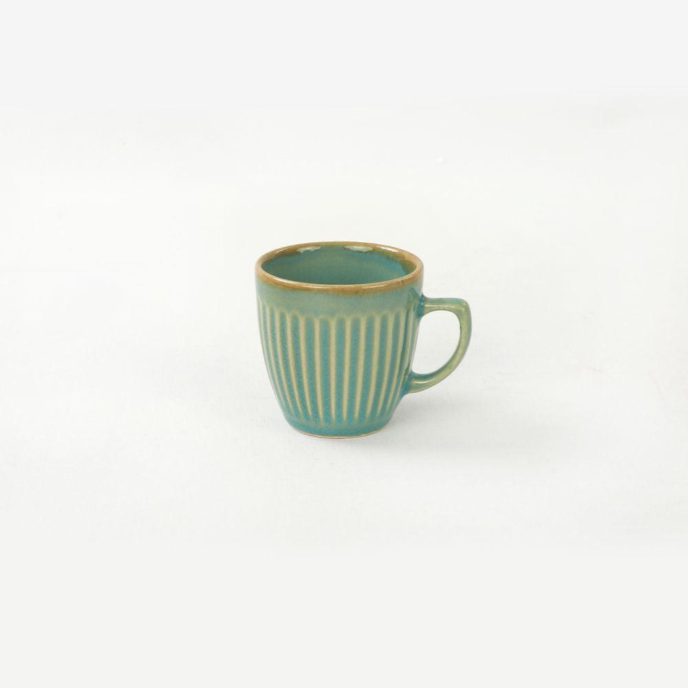 Set cești de cafea, Mare verde, 40x18x21 cm