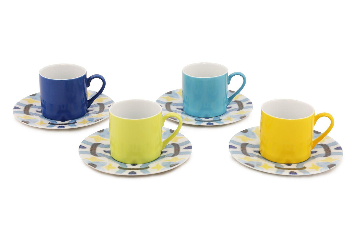 Set cești de cafea, Multicolor, 19x7x27 cm