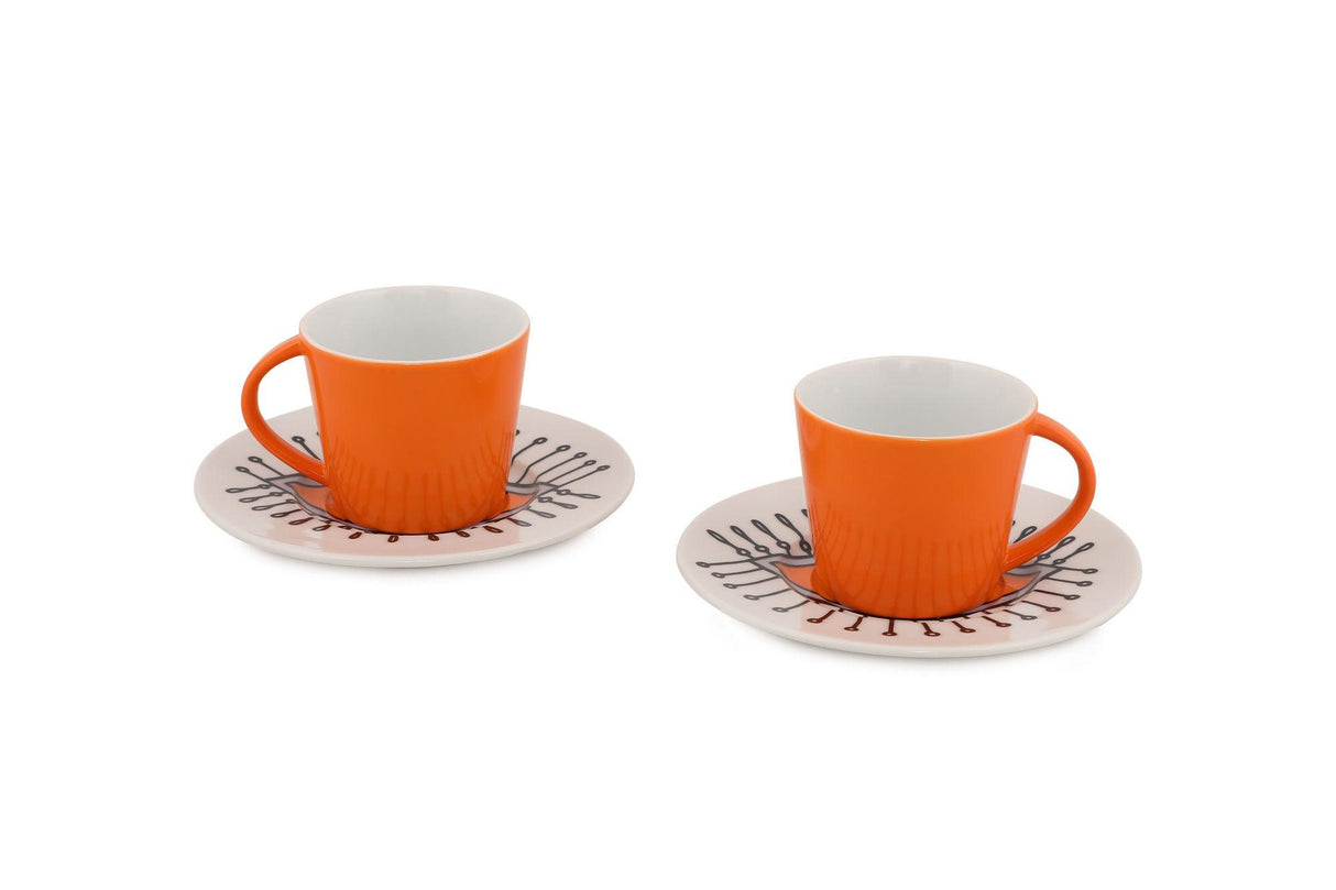 Set cești de cafea, Multicolor, 21.5x6.5x14 cm