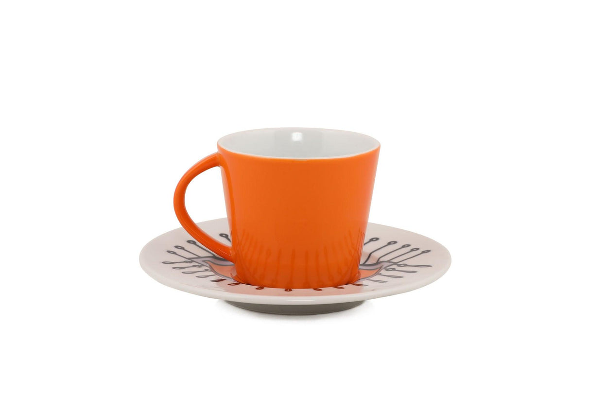 Set cești de cafea, Multicolor, 21.5x6.5x14 cm