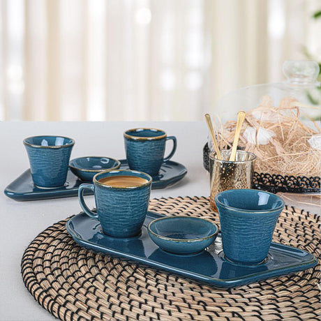 Set cești de cafea, Multicolor, 37x19x27 cm