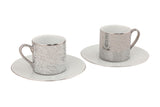 Set cești de cafea, Negru, 22x7x14 cm