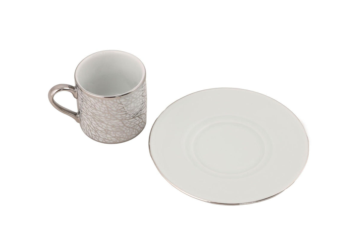 Set cești de cafea, Negru, 22x7x14 cm