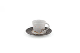 Set cești de cafea, Negru, 6x5x6 cm