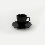 Set cești de cafea, Negru mat, 40x18x21 cm