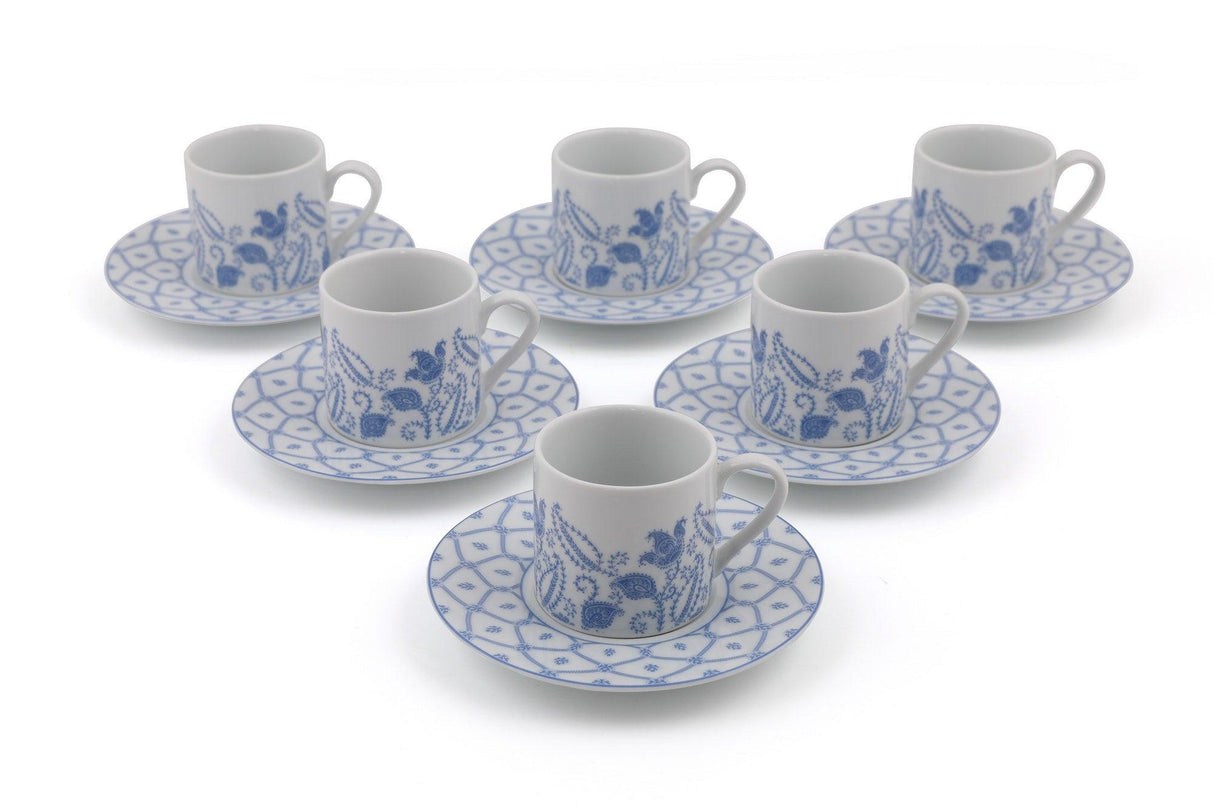 Set cești de cafea True Blue, Alb, 27x7x17 cm