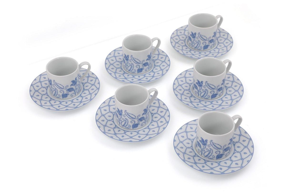 Set cești de cafea True Blue, Alb, 27x7x17 cm