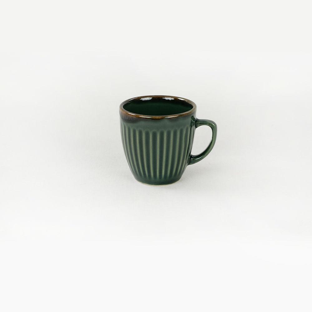 Set cești de cafea, Verde inchis, 40x18x21 cm