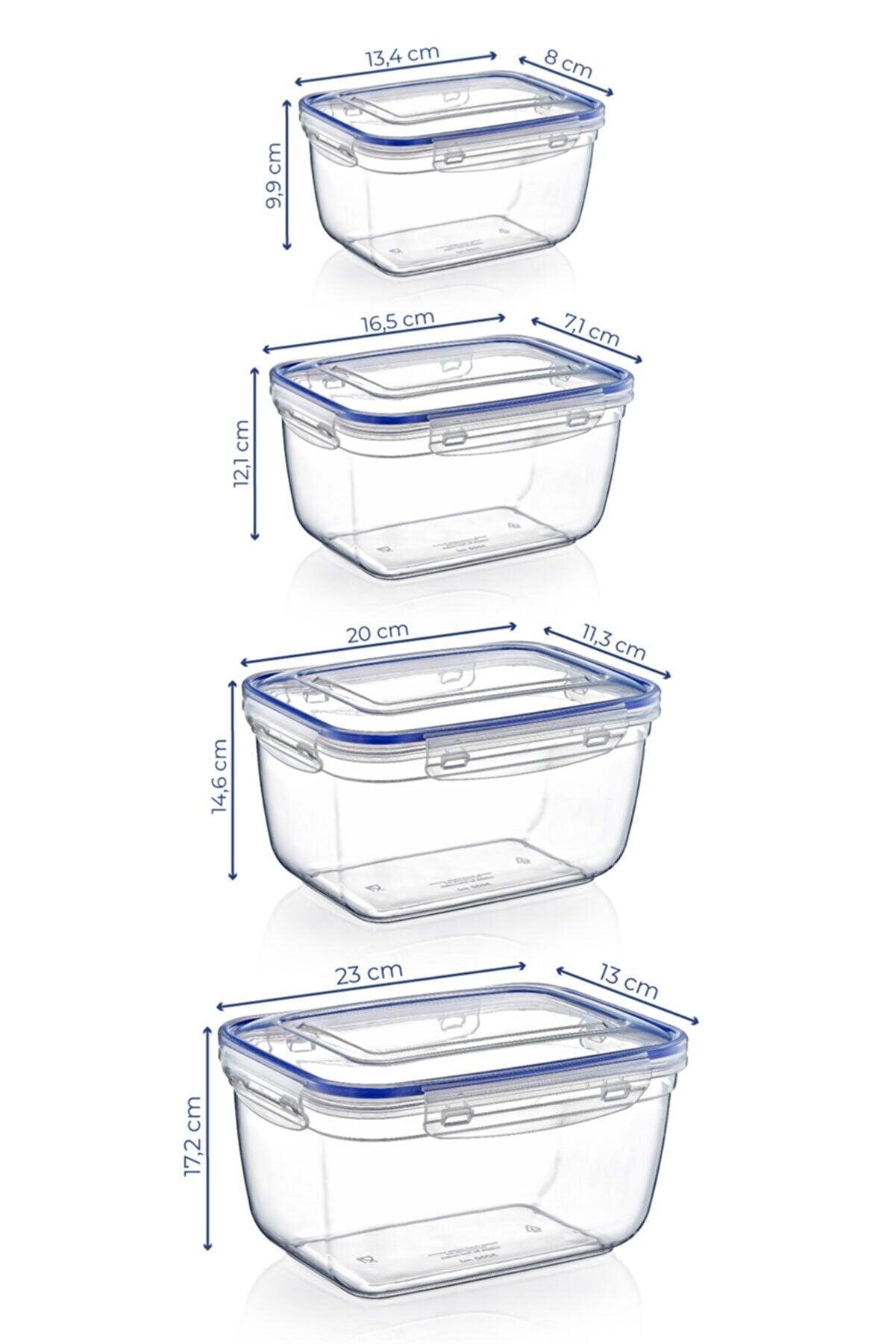 Set cutie de depozitare Storage Box Set   30145, Transparent, 20x12x20 cm