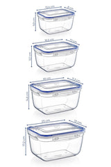 Set cutie de depozitare Storage Box Set   30145, Transparent, 20x12x20 cm