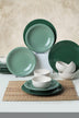 Set de cină din ceramică, Verde, 26 cm