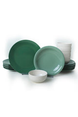 Set de cină din ceramică, Verde, 26 cm