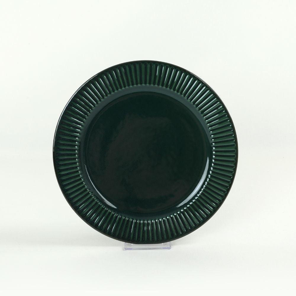 Set de cină din ceramică, Verde inchis, 26 cm