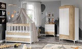 Set de mobilier pentru camera bebelusului Sansa Eko - Oak, Stejar, 95x65x130 cm