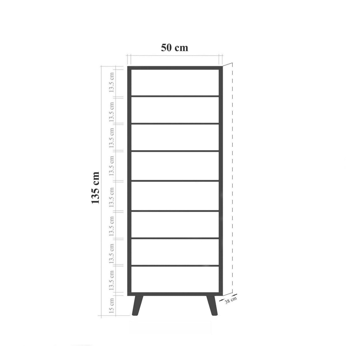 Set de mobilier pentru hol Vegas Sonomo - 200 - 0900 Hallway Furniture Set 47, Alb, 105x50x40 cm