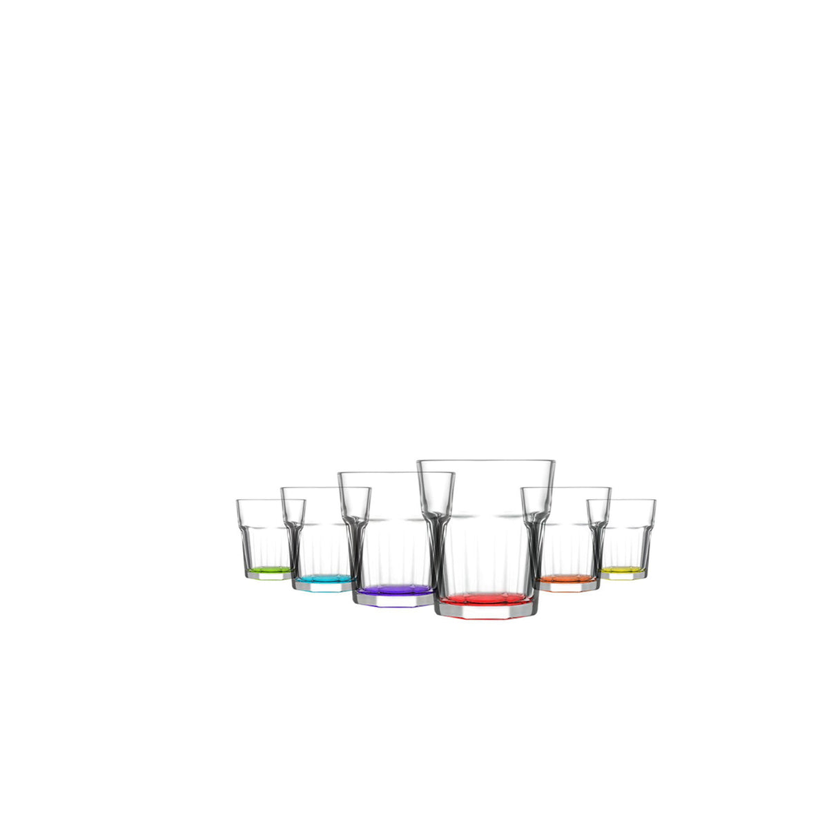 Set de pahare (6 Pieces) , Multicolor, 8.7x9.5x8.7 cm
