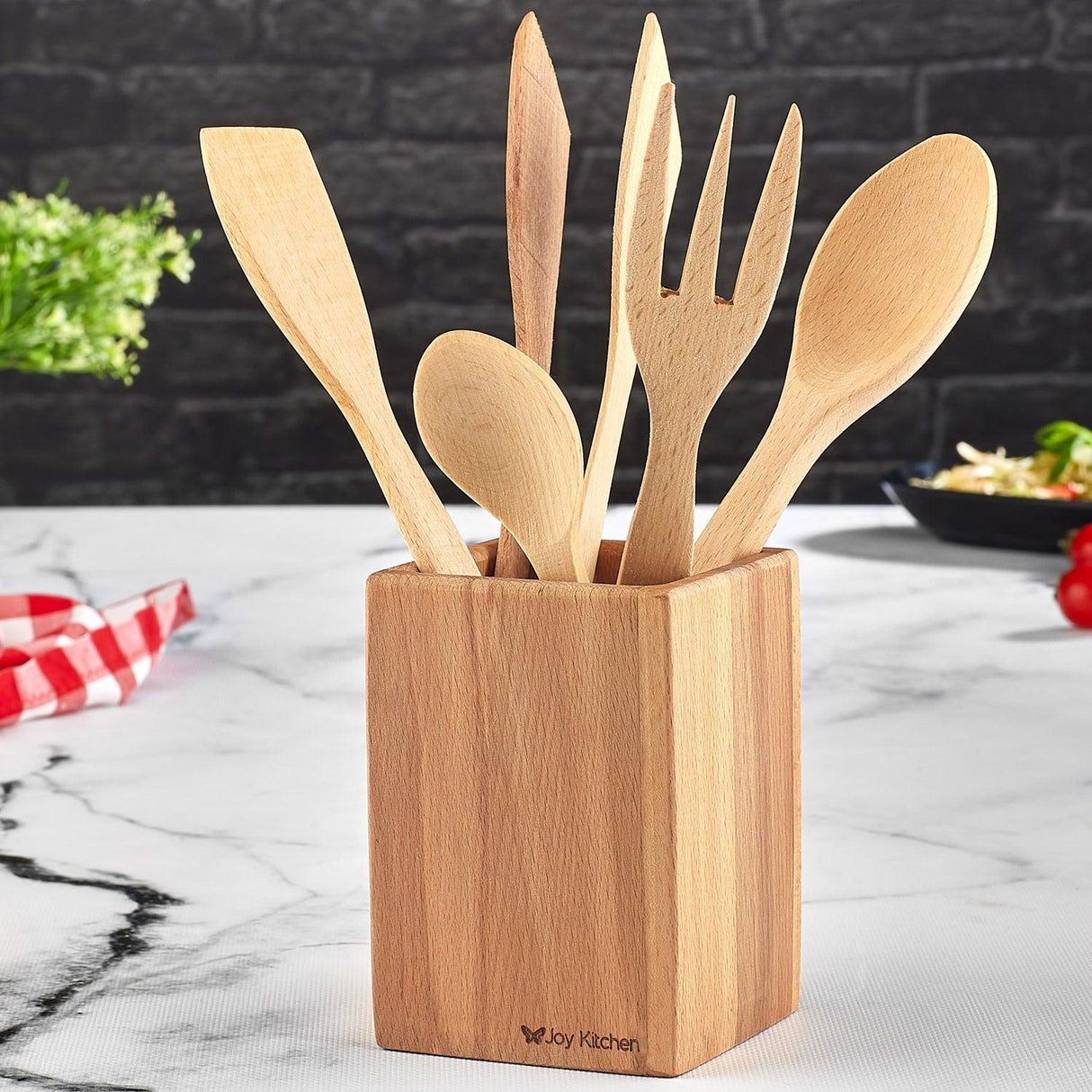 Set de ustensile de bucătărie Kitchenware Set   UP00685, Natural, 13x13x32 cm