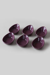 Set farfurii cu sos Sauce Plate Set Mini Gondola Purple Snack / Sauce Bowl 8 Cm 6 Pieces, Violet, 17x9x12 cm