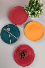 Set farfurii din ceramica pentru desert, Multicolor, 20 cm