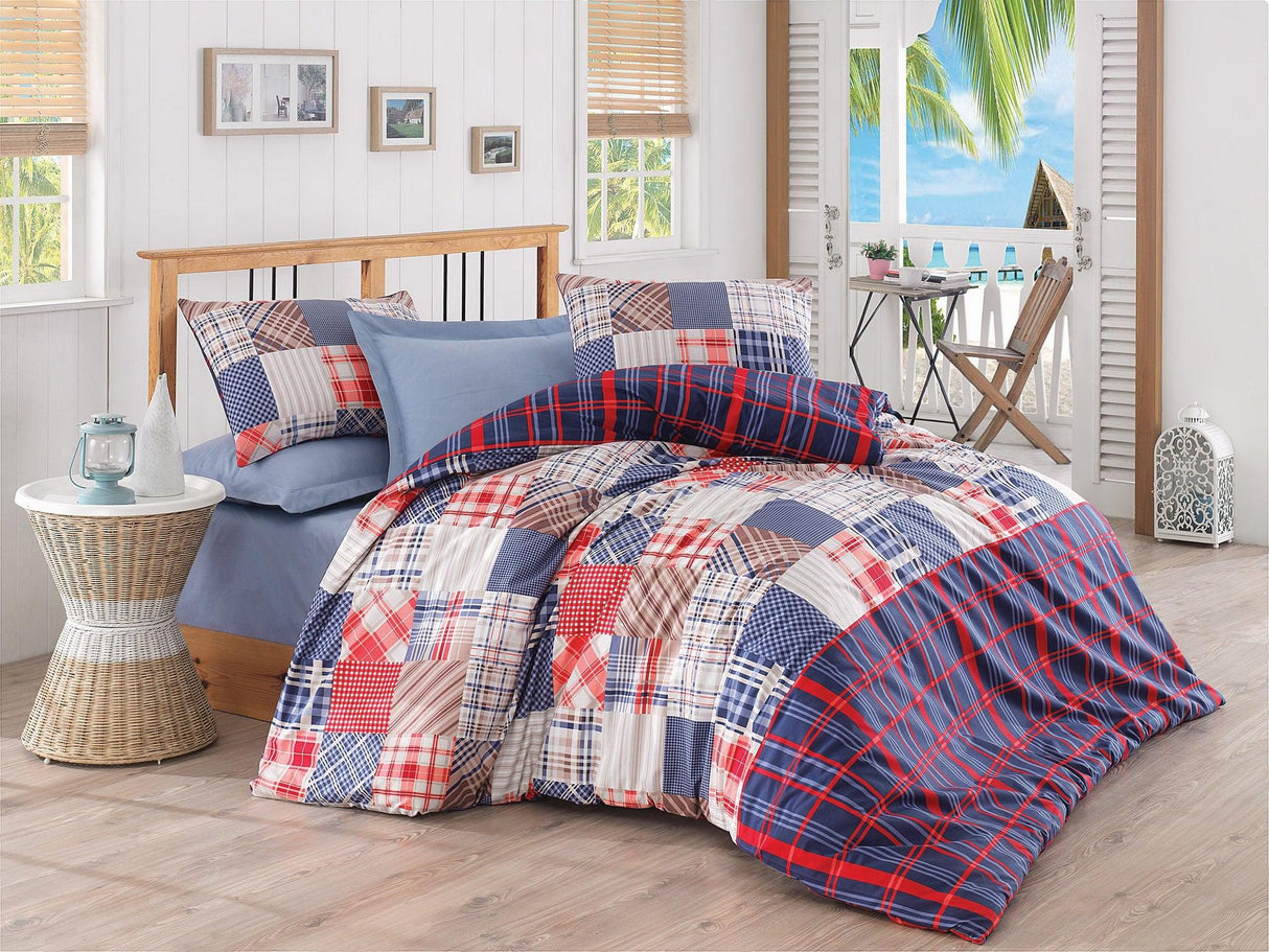 Set Lenjerie de pat double Quilt, Ranforce 200 x 220 cm