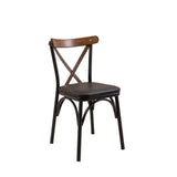 Set masă și scaune (6 bucăți) OLİVER SBT.BAROK-BLACK Table & Chairs Set, Negru, 77x75x120 cm