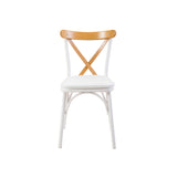 Set masă și scaune extensibile (6 bucăți) OLİVER AÇL.BAROK Extendable Dining Table & Chairs Set  2, Alb, 77x75x120 cm