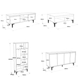 Set Mobila Sufragerie AR14-KA, Stejar, 140x48x36 cm