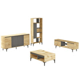 Set Mobila Sufragerie AR14-KA, Stejar, 140x48x36 cm