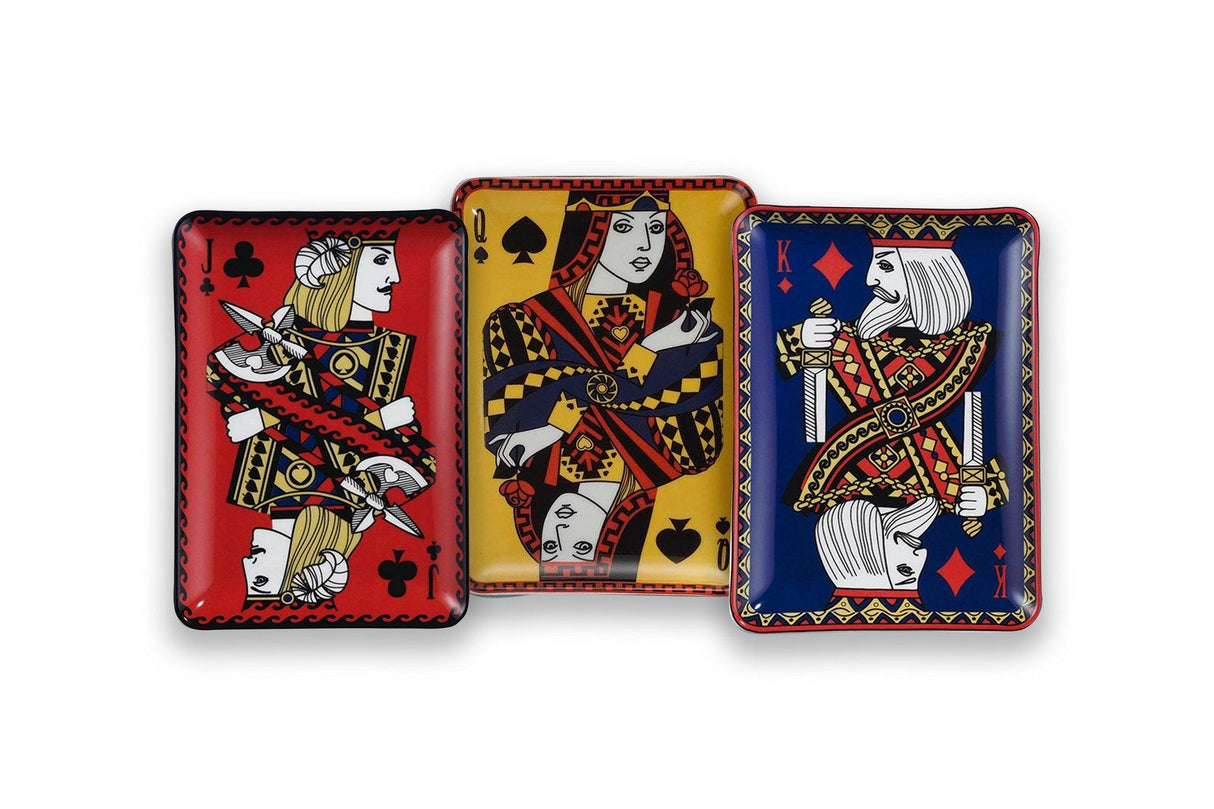 Set platouri, Multicolor, 3 piese, 13x18 cm