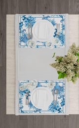 Set Suporturi pentru Farfurii Table Mat Set   TXT0210, Albastru, 35x50x1 cm