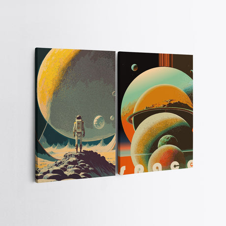 Tablou Canvas (2 bucăți) 2KNV4325, Multicolor, 110x70 cm
