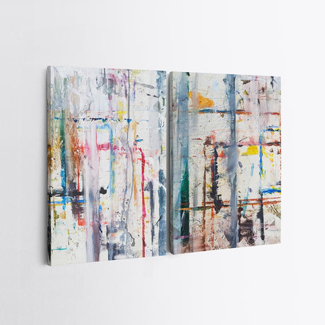 Tablou Canvas (2 bucăți) Artistic 3, Multicolor, 110x70 cm