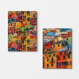 Tablou Canvas (2 bucăți) Modern 1, Multicolor, 110x70 cm