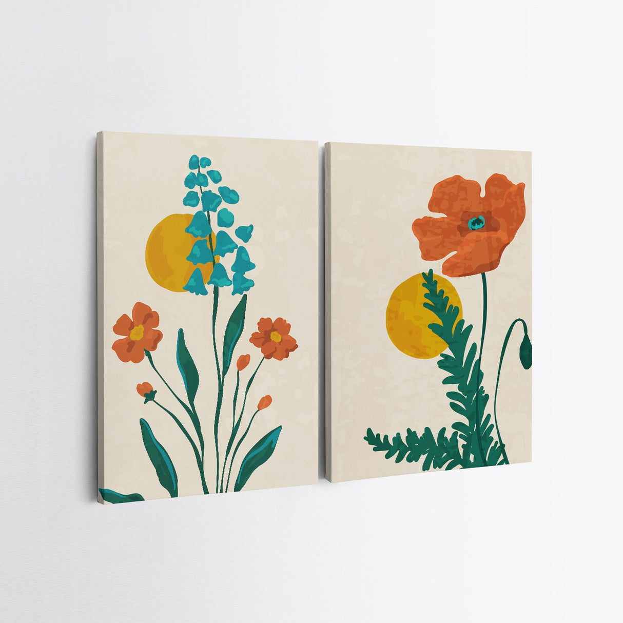 Tablou Canvas (2 bucăți) Rustic 10, Multicolor, 110x70 cm