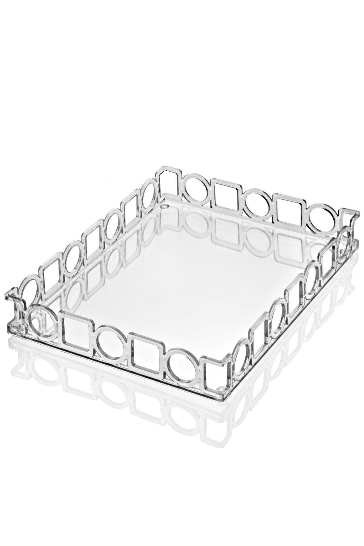 Tavă Tray KRD-659-1-Sade, Transparent, 30.5x5x39 cm